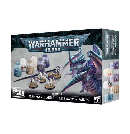 Warhammer: 40K - Tyranids: Termagants and Ripper Swarm + Paints Set